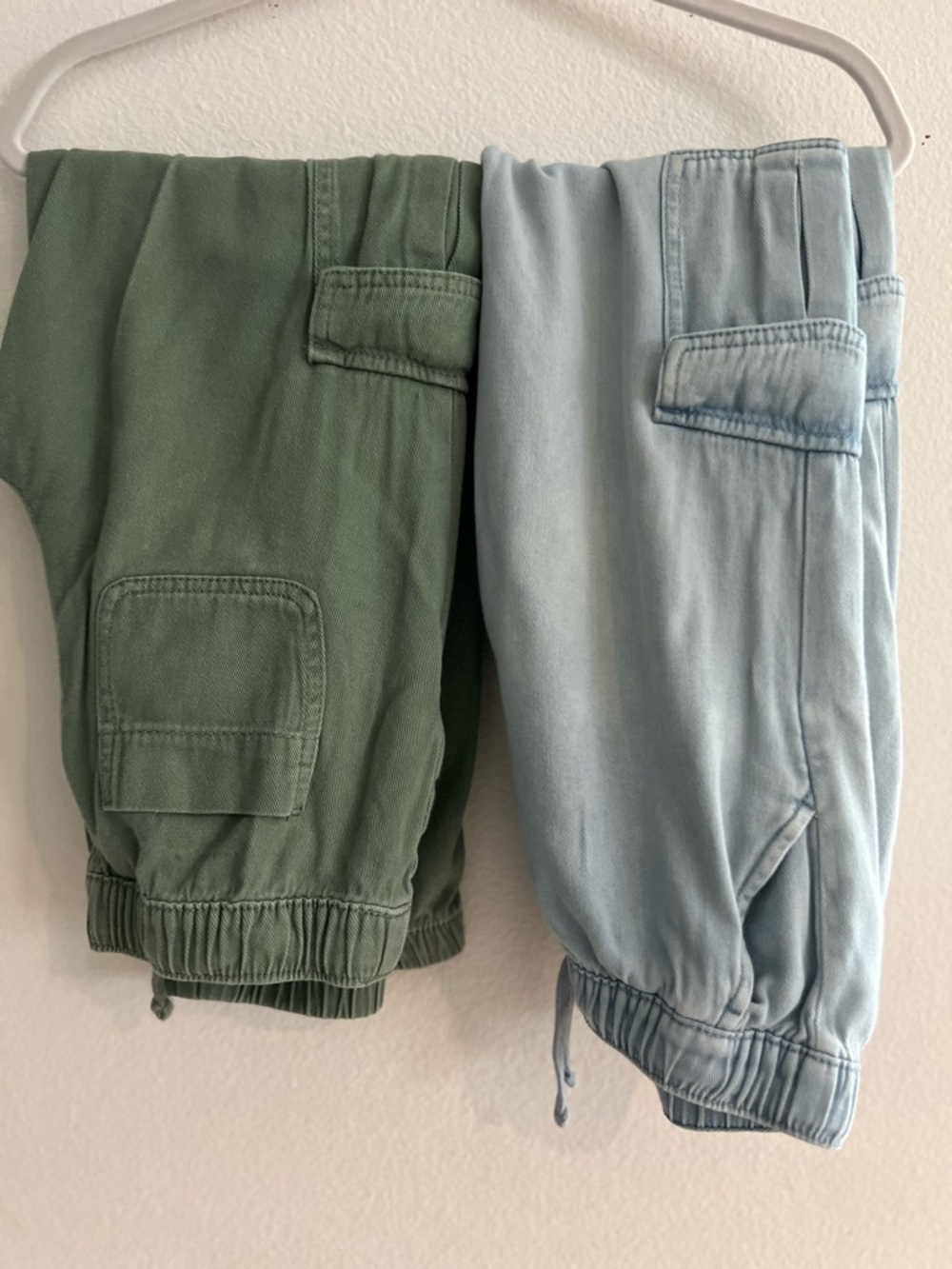 Light Blue and Olive Green Jogger Pants Duo - Picture 2 of 15